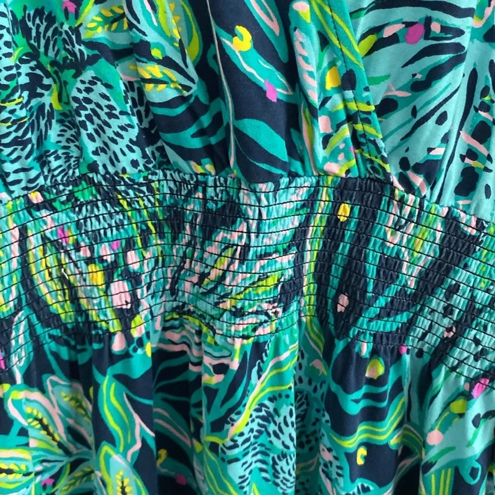 Lilly Pulitzer Vibrant Blue Patterned Dress XS - Picture 5 of 8